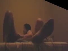 Quite admirable cook jerking by Asian bootyful dark head is caught on hidden livecam with 